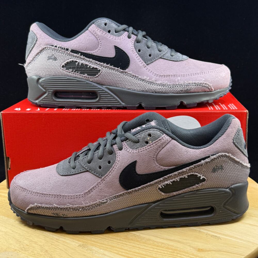 Nike Air Max 90 PRM Light Violet/ Ore Iron Grey Black Men's Sz 10 IQ0612-226 New